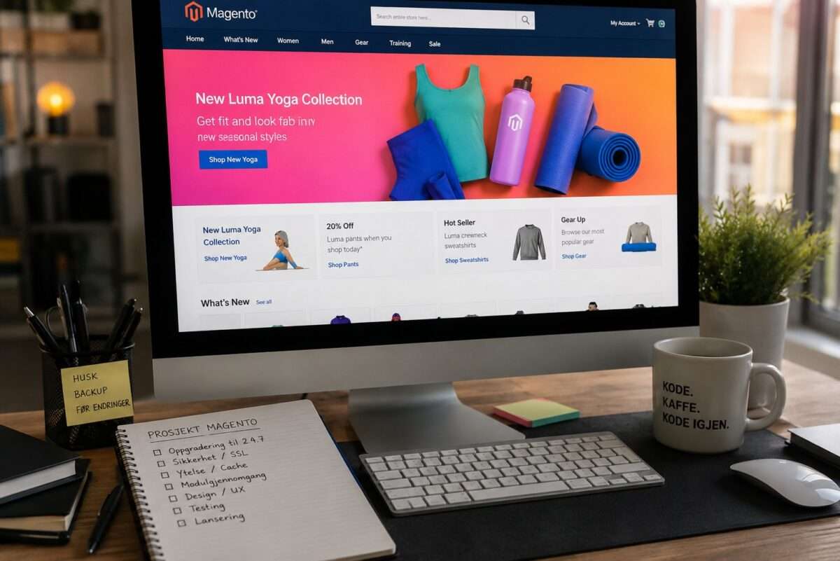 Etablering og oppgradering av Magento nettbutikk